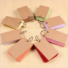 50pcs Blank Pocket Notebooks Iron Circle Notepad School Supplies
