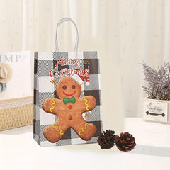 6pcs 21 15 Merry Christmas Gift Bag X Mas Santa Claus Cookie DIY Hand Bags