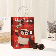 6pcs 21 15 Merry Christmas Gift Bag X Mas Santa Claus Cookie DIY Hand Bags