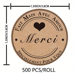 500pcs Sealing Sticker Roll Pack Gift Sticker Label