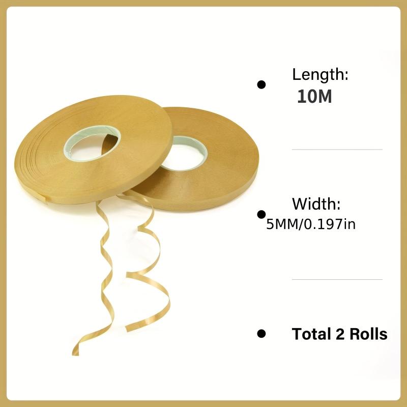 10 Rolls 1968 5in Golden Ribbon For Balloons 5mm Golden Curling Ribbon