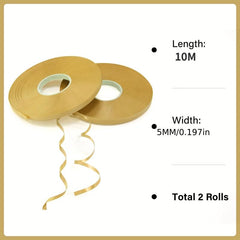 10 Rolls 1968 5in Golden Ribbon For Balloons 5mm Golden Curling Ribbon