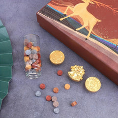 Retro Deer Christmas Wax Seal Set with Gold Paint Pen