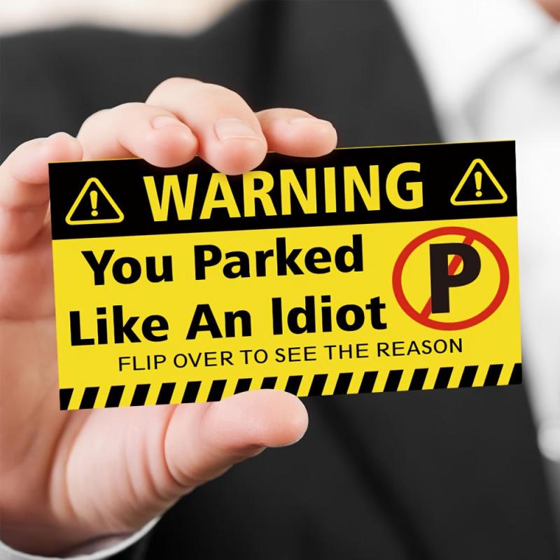 50pcs Bad Parking Cards Funny No Parking Cards with Reasons