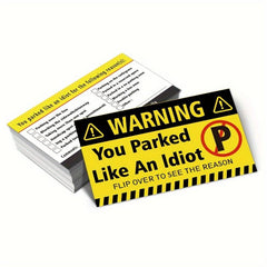 50pcs Bad Parking Cards Funny No Parking Cards with Reasons