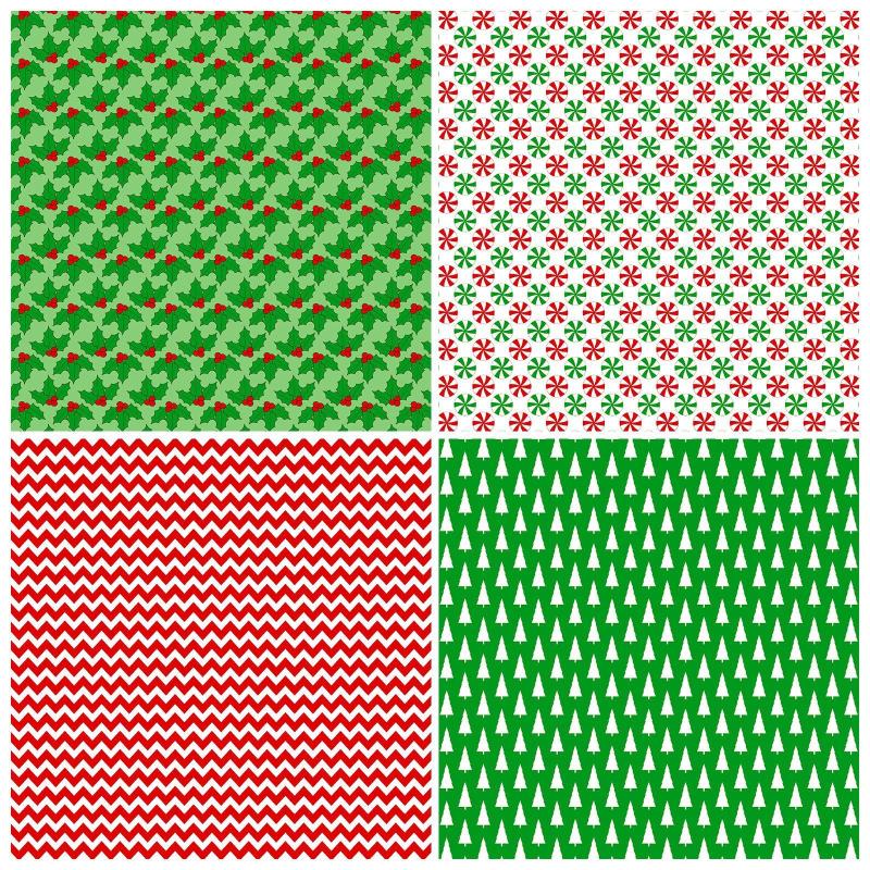 12pcs Christmas Wrapping Paper Santa Claus Pattern