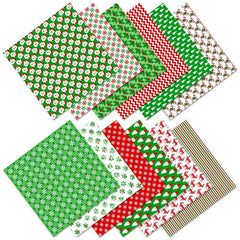 12pcs Christmas Wrapping Paper Santa Claus Pattern