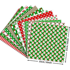 12pcs Christmas Wrapping Paper Santa Claus Pattern