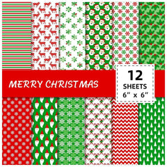 12pcs Christmas Wrapping Paper Santa Claus Pattern