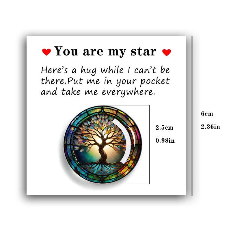 You Are My Star Tree Of Life Cheer Up Card With Mini Glass Tree Of Life