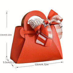 Leather Gift Bags Wedding Favour Bag Mini Handbag With Ribbon Candy Box