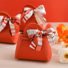 Leather Gift Bags Wedding Favour Bag Mini Handbag With Ribbon Candy Box