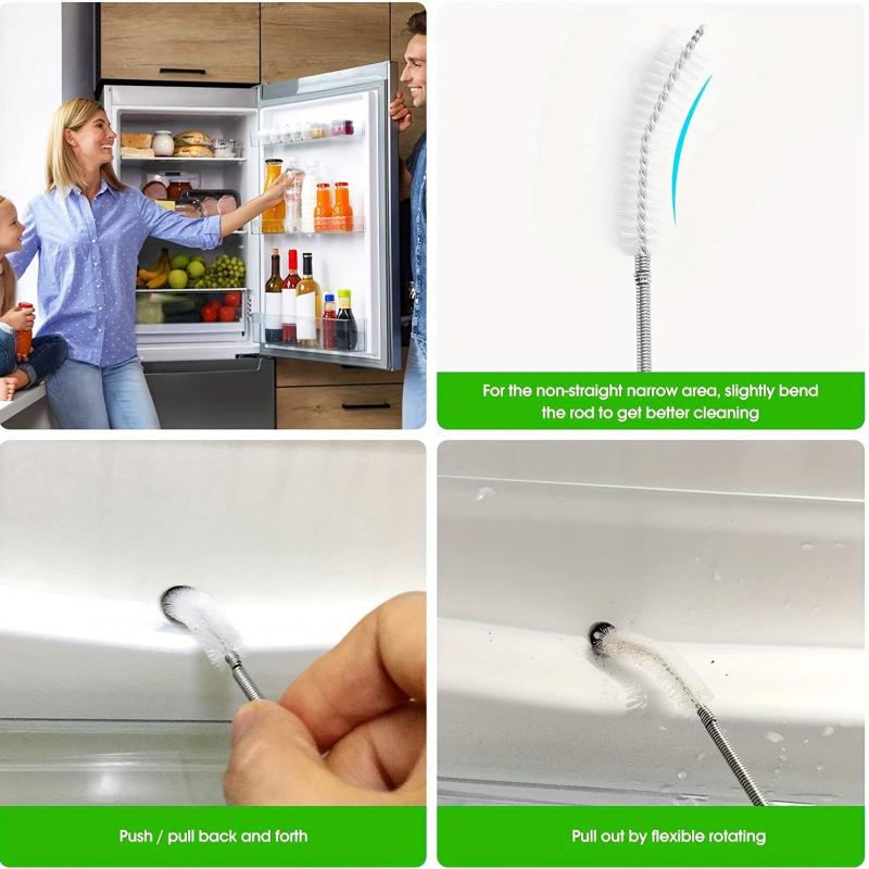 3pcs Long Tube Cleaner Straw Drain Brush Car Sink Hose Fish Tank Refrigerator