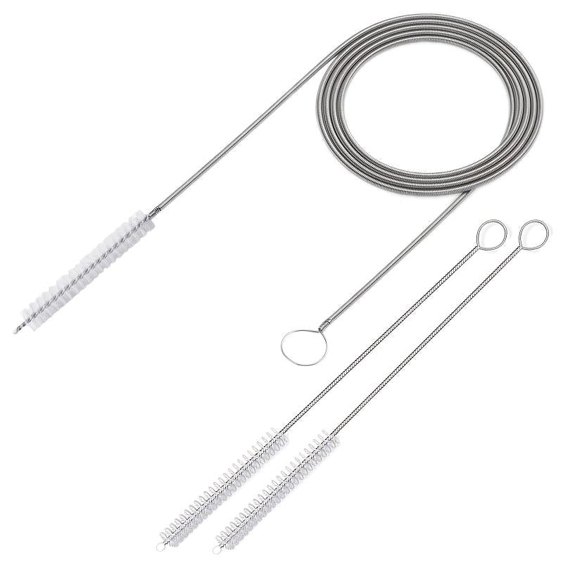 3pcs Long Tube Cleaner Straw Drain Brush Car Sink Hose Fish Tank Refrigerator