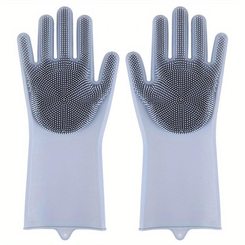 Waterproof Dishwashing Gloves Non-slip Cleaning Brush Protective Gloves