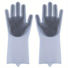 Waterproof Dishwashing Gloves Non-slip Cleaning Brush Protective Gloves