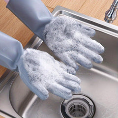 Waterproof Dishwashing Gloves Non-slip Cleaning Brush Protective Gloves
