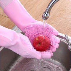 Waterproof Dishwashing Gloves Non-slip Cleaning Brush Protective Gloves