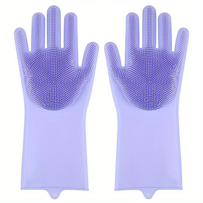 Waterproof Dishwashing Gloves Non-slip Cleaning Brush Protective Gloves
