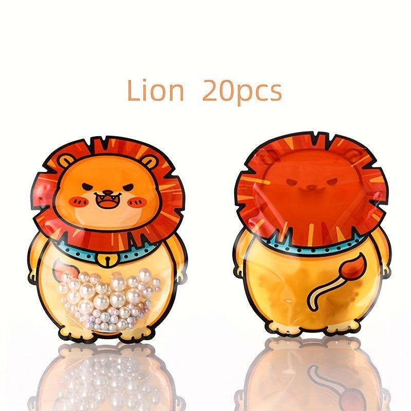 50pcs Snack Bag Ziplock Bag Cartoon for Biscuits Snacks Nuts Seeds Candy