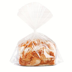 100pcs Transparent Toast Bag Bread Bag Dried Fruit Biscuit Snacks Flat Pocket