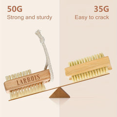 2pcs Nail Brush Wooden Fingernail Scrub Brush
