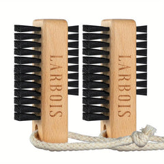 2pcs Nail Brush Wooden Fingernail Scrub Brush