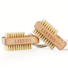 2pcs Nail Brush Wooden Fingernail Scrub Brush