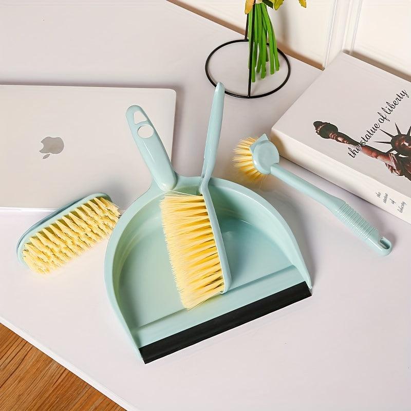 Mini Cleaning Brush And Dustpan Set - 3 Types Cleaning Brushes And Dustpan