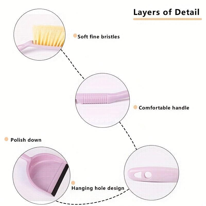 Mini Cleaning Brush And Dustpan Set - 3 Types Cleaning Brushes And Dustpan