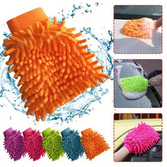 Chenille Double sided Cleaning Wool Gloves for Car Wash