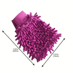 Chenille Double sided Cleaning Wool Gloves for Car Wash