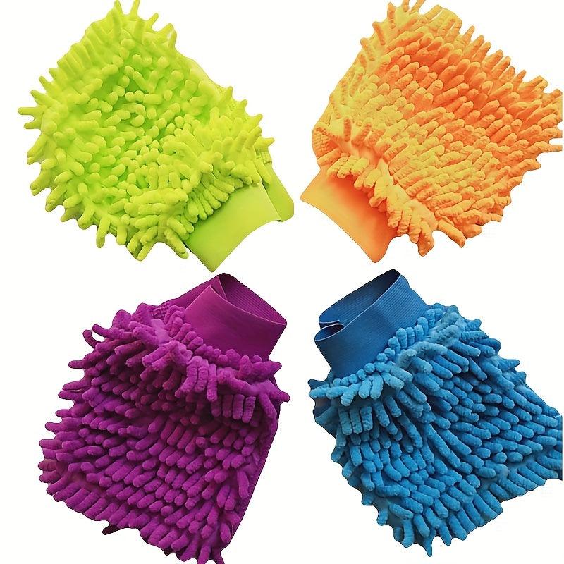 Chenille Double sided Cleaning Wool Gloves for Car Wash