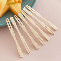 100pcs Disposable Fruit Fork Set Dessert Snack Mini Fork Birthday Party Supplies