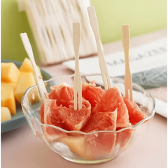 100pcs Disposable Fruit Fork Set Dessert Snack Mini Fork Birthday Party Supplies