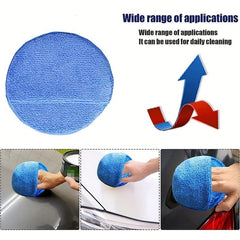 2pcs Car Superfine Fiber Round Sponge Detail Cleaning Pad for Wax Sprayer