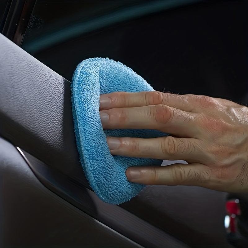 2pcs Car Superfine Fiber Round Sponge Detail Cleaning Pad for Wax Sprayer