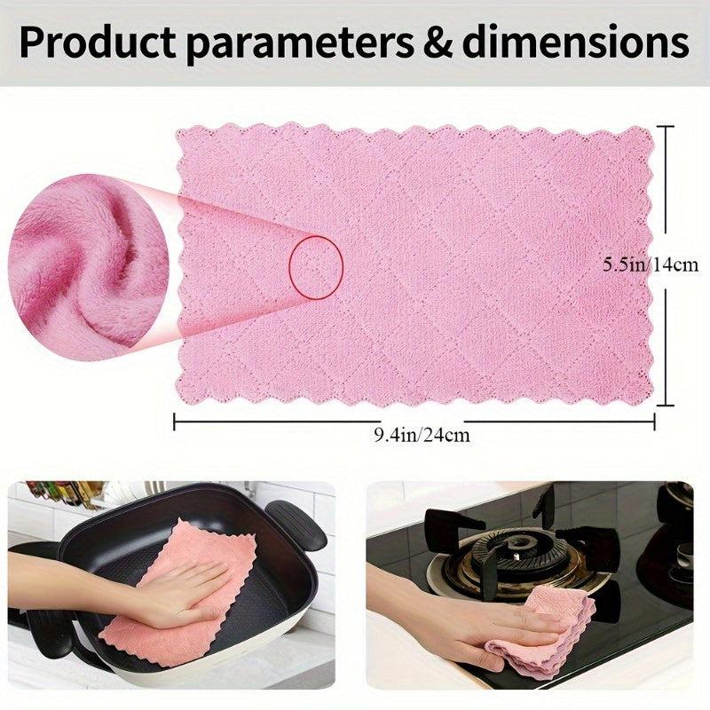 10pcs Microfiber Cleaning Cloth for Kitchen and Bathroom