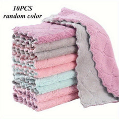10pcs Microfiber Cleaning Cloth for Kitchen and Bathroom