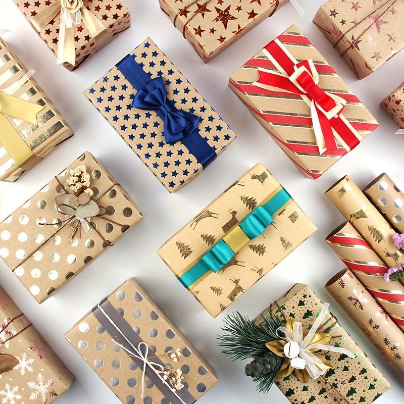 Bronzing Wrapping Paper Birthday Holiday Gift Book Leather Paper Packaging