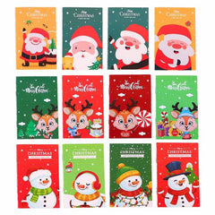 10pcs Christmas Mini Cartoon Journal Notepad Adult Gift Deer Santa Snowman