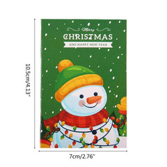 10pcs Christmas Mini Cartoon Journal Notepad Adult Gift Deer Santa Snowman