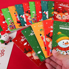 10pcs Christmas Mini Cartoon Journal Notepad Adult Gift Deer Santa Snowman