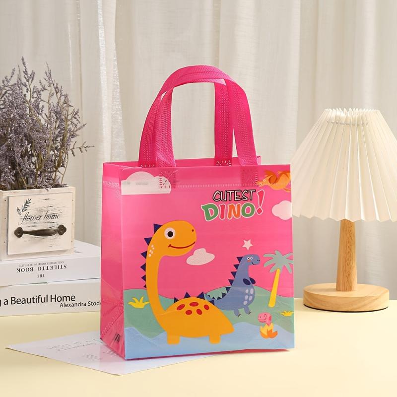 4pcs Dinosaur Pattern Gift Bags 9 1 8 7 4 3inch 23 22 Goodie Bags Goody Bags