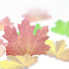 25pcs Maple Leaf Decoration Simulated Leaves Note Paper School Sticky Notes