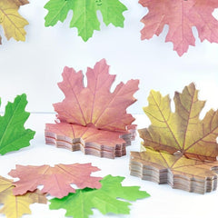 25pcs Maple Leaf Decoration Simulated Leaves Note Paper School Sticky Notes