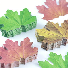25pcs Maple Leaf Decoration Simulated Leaves Note Paper School Sticky Notes