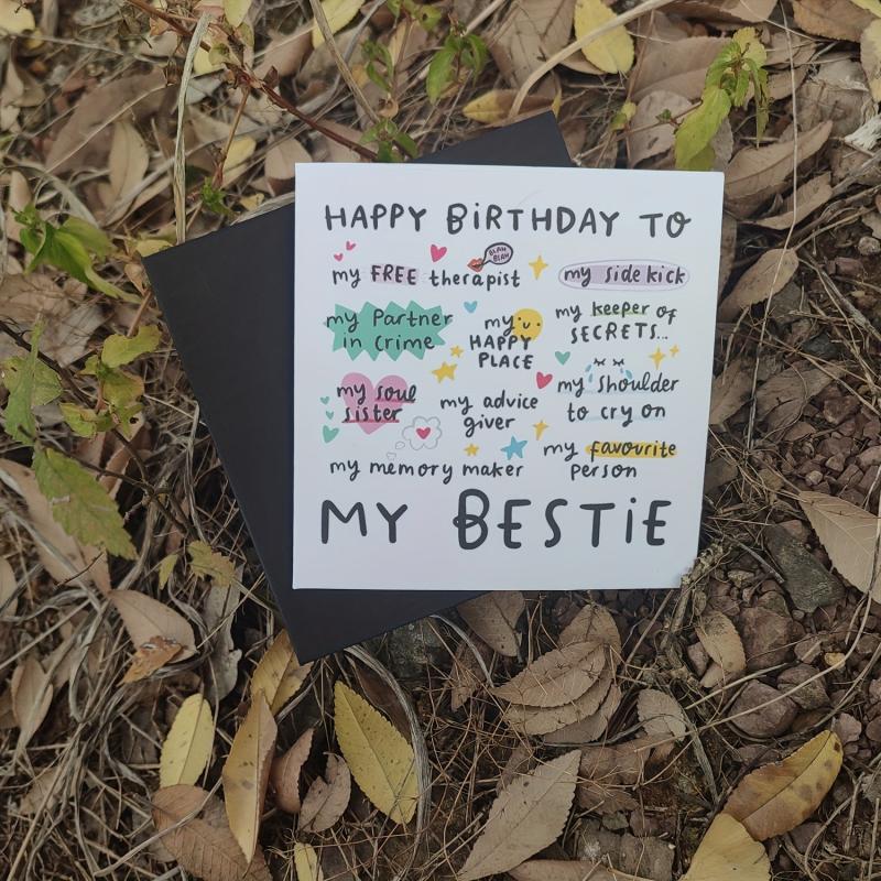 My Bestie Birthday Card My Happy Place My Partner In Crime My Soul Sister Funny