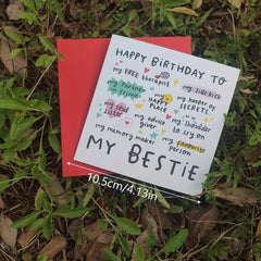 My Bestie Birthday Card My Happy Place My Partner In Crime My Soul Sister Funny
