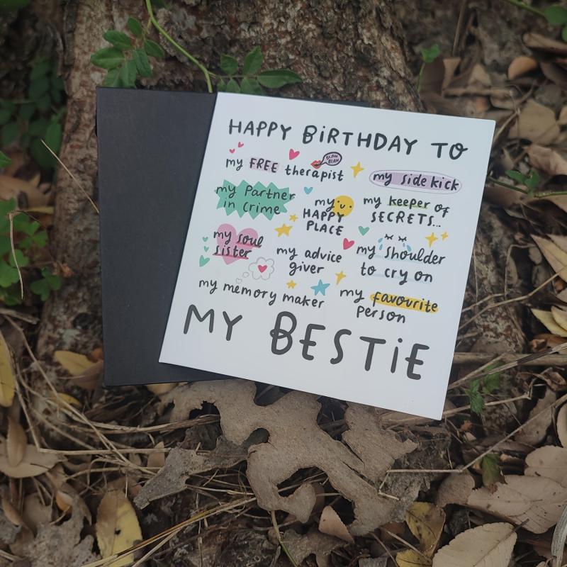 My Bestie Birthday Card My Happy Place My Partner In Crime My Soul Sister Funny